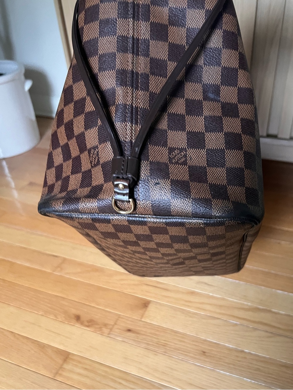 AUTHENTIC | Louis Vuitton Neverfull Size GM Damier Ebene, Brown| No Pouch - Picture 4 of 11